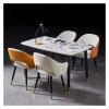 Chair Set of 2 with Armrests Backrest Dining Chairs Soft Seat Living Room Apartment Dining Chair Kitchen Lounge Counter Chairs Dining Chair Dining Chairs (Color : White+Blue) view 2