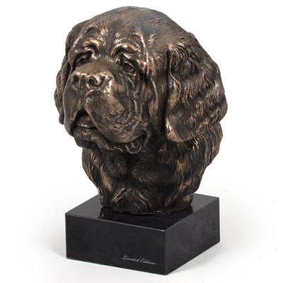 Art-Dog Dog Marble Statue - Unique Edition ArtDog Collection - Handmade Cold Cast Bronze Sculpture for Dog Lovers Indoor Dog Figurine Statue Saint Bernard