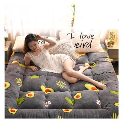 OBONG Lamb Wool Mattress Topper King Warmth Breathable Bed Toppers Extra Thick Mattresses Pad Foldable & Portable Floor Lounger Bed Japanese Futon Mattress (Color : E, Size : Cal King-180 * 220cm)