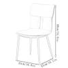 AYARNA Dining Chair Set of 4 Micro Fiber Leather Kitchen Bedroom Room Balcony Sofa Chair Carbon Steel Leg Dressing Table Makeup Chair(Coffee) view 3