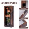 Muzilife 12.5x5 Shadow Box Picture Frame - 2.16" Interior Deep Wood & Glass Display Case Ready to Hang Memory Box Baby Sports Memorabilia, Wedding, Tickets, and Photos, Honey Brown view 4