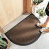 Gavilion Half Circle Doormat Outdoor Indoor, Non-Slip Welcome Entrance Way Rug, Durable Low-Profile Half Round Mats for Entryway, Patio, Garage & Bathroom,Brown,60 * 90cm view 1
