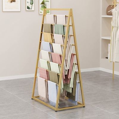 Craft Room Organiser Display Display Stand Hijab Organizer Scarf Holder Rack Hijab Display Hanger, Closet Racks for Hanging Clothes, Metal Floor Standing Pants Hanger 60cm/80cm/100cm/120cm Wide ( Colo