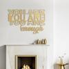 SIGNLEADER Metal Wall Art Decor You Are Enough - Reassuring Quote Modern Abstract Wall Sculpture Hangings Home Decoration for Living Room, Bedroom, Bathroom, Kitchen, Outdoor - 36" Gold view 2