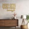 SIGNLEADER Metal Wall Art Decor You Are Enough - Reassuring Quote Modern Abstract Wall Sculpture Hangings Home Decoration for Living Room, Bedroom, Bathroom, Kitchen, Outdoor - 36" Gold view 3