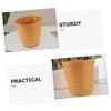 ABOOFAN Woven Waste Paper Basket Round Trash Can Garbage Bin Wicker Small Paper Rubbish Basket Flower Pot Planter for Home Bedroom Bathroom Kitchen Offices, 26.00X25.50X19.00CM, 581557MN309 view 2