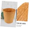 ABOOFAN Woven Waste Paper Basket Round Trash Can Garbage Bin Wicker Small Paper Rubbish Basket Flower Pot Planter for Home Bedroom Bathroom Kitchen Offices, 26.00X25.50X19.00CM, 581557MN309 view 4