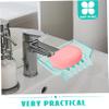 ABOOFAN Waterfall Drainer Soap Dish Self-draining Soap Holder Suction Cup for Shower Dish Plastic view 2