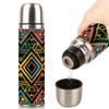 Africa Rhombus Vacuum Insulated Water Bottle 17 OZ Stainless Steel Coffee Thermo Mug Leak-proof Flask Insulated Beverage Bottle with Cup for Hot And Cold Drinks view 2
