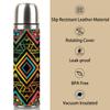 Africa Rhombus Vacuum Insulated Water Bottle 17 OZ Stainless Steel Coffee Thermo Mug Leak-proof Flask Insulated Beverage Bottle with Cup for Hot And Cold Drinks view 3
