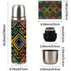 Africa Rhombus Vacuum Insulated Water Bottle 17 OZ Stainless Steel Coffee Thermo Mug Leak-proof Flask Insulated Beverage Bottle with Cup for Hot And Cold Drinks view 4