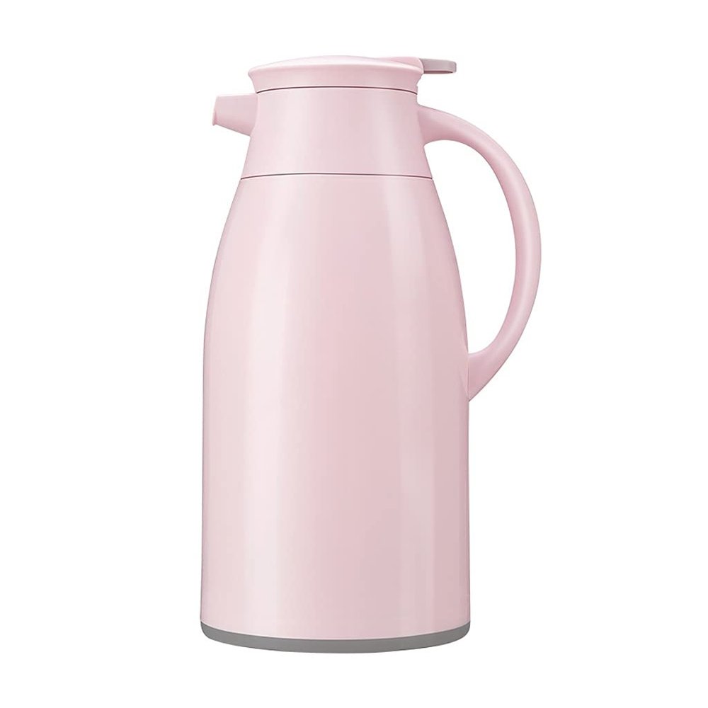 1.6L Large Capacity Thermal Insulation Pot Portable Heat Kettle Coffee Tea Vacuum Flasks Glass Liner Bottle (Color : Black-JoJo's Bizarre Adventure1)