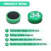 1-100 Magnetic Numbers, Magnets with Number for Dry Erase Boards, Round Number Refrigerator Magnets for Whiteboard in Home and Office (0.8" Diameter, Green) view 4