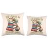 ApiDesign All i Need is Books Reading Enthusiast who Loves Cats Throw Pillow, 16x16, Multicolor view 3