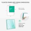 Pixy Canvas Floater Frame 38x38 for 1-1/4 (1.25) inch Deep Canvas Paintings/Canvas Prints/Wood Canvas Panels/Wall Art/Wall Decor/Home Decor/Artwork (Antique Silver, 38 x 38 inch, Square) view 2