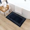 Mohawk Home Corona Casual Geometric Navy Blue 1' 8" X 2' 10" Machine Washable Bath Mat Perfect for Bathroom view 3