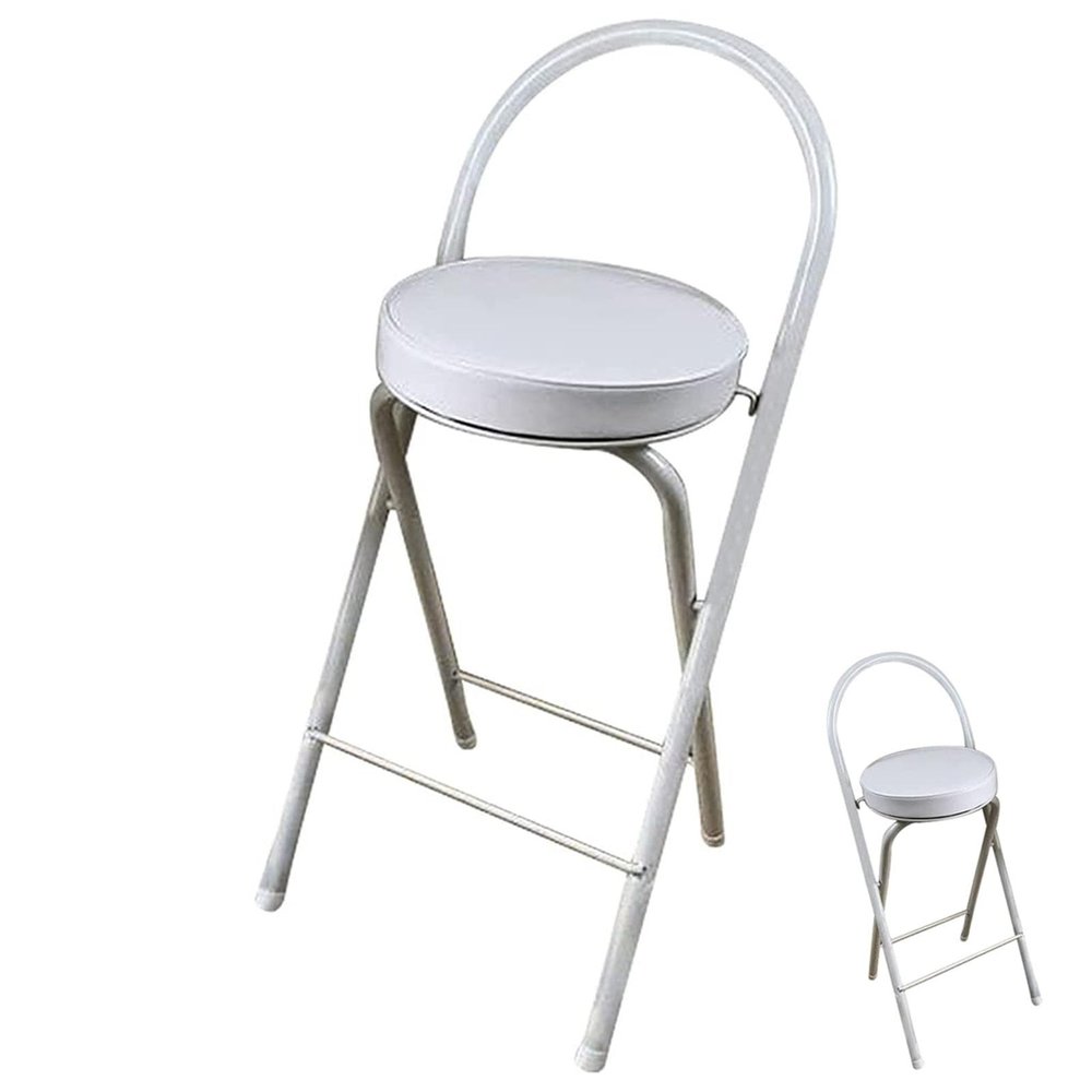24/26/28/30 Inch Folding Stool, Cushioned Padded Folding Stool, Portable Heavy Duty Padded Round Stool(60cm/24inch)