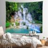 CORFOTO 70x47 Inch Waterfall Tapestry Spring Forest Waterfall Landscape Wall Hangings for Kids Adults Bedroom Living Room Wall Aesthetic College Dorm Wall Hanging Decoration view 3