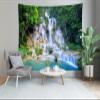 CORFOTO 70x47 Inch Waterfall Tapestry Spring Forest Waterfall Landscape Wall Hangings for Kids Adults Bedroom Living Room Wall Aesthetic College Dorm Wall Hanging Decoration view 4