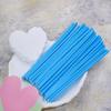 PPhtony 50Pcs Candy Paper Sticks Candy Making Treat Stick for Christmas Birthday Party Cake Pop Cupcake Topper Rainbow Candy Cookie Dessert Chocolate Sucker (Blue, 3.5x150mm) view 3