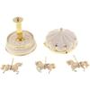 Carousel Music Box, Carousel Music Box Color Change LED Light Luminous Rotating 3-Horse Carousel Horse Music Box Kids Girls Baby (Color : Pink) (White) view 2