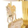Carousel Music Box, Carousel Music Box Color Change LED Light Luminous Rotating 3-Horse Carousel Horse Music Box Kids Girls Baby (Color : Pink) (White) view 4
