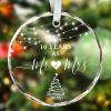 10 Year Anniversary Ornament 2026, 10th Anniversary Wedding Gifts for Couple, 3" Glass Keepsake Valentines Gifts for 10 Year Wedding Christmas Ornaments 2026 view 1