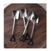 GLigeT Tablespoons Creative Shovel Stainless Steel Retro Spoon Dessert Spoon Watermelon Spoon Engineer Shovel Spoon Serving Spoon (Color : Flat head, Size : Mirror surface), Dingzhebo2022 view 4