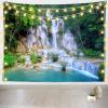 CORFOTO 140x117 Inch Waterfall Tapestry Spring Forest Waterfall Landscape Wall Hangings for Kids Adults Bedroom Living Room Wall Aesthetic College Dorm Wall Hanging Decoration view 2