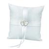 Didiseaon Pcs Xcm Wedding Ring Pillow Double Heart Buckle and Satin Ribbon Ring Bearer Pillow view 3