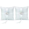 Didiseaon Pcs Xcm Wedding Ring Pillow Double Heart Buckle and Satin Ribbon Ring Bearer Pillow view 4