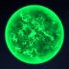 Glow in The Dark Sun for Ceiling, Luminous Planet Wall Sticker, Kids Bedroom Wall Decal, Sticky Fluorescence Sun, Gift for Boys and Girls (Green) view 1
