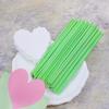 PPhtony 50Pcs Candy Paper Sticks Candy Making Treat Stick for Christmas Birthday Party Cake Pop Cupcake Topper Rainbow Candy Cookie Dessert Chocolate Sucker (Light Green, 3.5x150mm) view 3