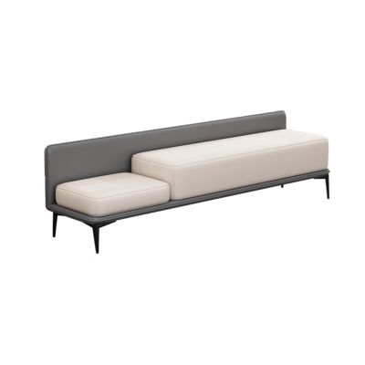 Entrance Bench End of Bed Bench Foot of Bed Bench Entry Bench Storage Bench Footstool Bench Leather Bench Suitable for Living Room, Bedroom (Color : Gray, Size : 90 * 40 * 52cm)