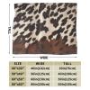 KHiry Fuzzy Throw Blanket for Living Room Brown Cowhide Throws Blanket Lightweight Blankets for Couch Micro Ultra-Soft Double Sided Fuzzy Blankets for All Season 40""x30"", Black view 2