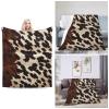 KHiry Fuzzy Throw Blanket for Living Room Brown Cowhide Throws Blanket Lightweight Blankets for Couch Micro Ultra-Soft Double Sided Fuzzy Blankets for All Season 40""x30"", Black view 3
