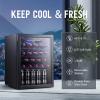 Antarctic Star 2.6 cu.ft Wine Cooler/Cellar Mini Beverage Refrigerator for Wine Beer Soda Clear Front Glass Door Small Drink Touch Screen for Bar Office Home with Quiet Compressor, Freestanding. view 2