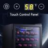 Antarctic Star 2.6 cu.ft Wine Cooler/Cellar Mini Beverage Refrigerator for Wine Beer Soda Clear Front Glass Door Small Drink Touch Screen for Bar Office Home with Quiet Compressor, Freestanding. view 4