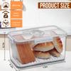Gifhomfix Bread Box Bread Boxes for Kitchen Counter Airtight, Time Recording Bread Storage Container with Lid, Bread Keeper for Homemade Bread, Toast, Bagel, Donut and Cookies, White view 2