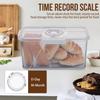 Gifhomfix Bread Box Bread Boxes for Kitchen Counter Airtight, Time Recording Bread Storage Container with Lid, Bread Keeper for Homemade Bread, Toast, Bagel, Donut and Cookies, White view 4