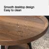 2 Tier End Table, Boho Side Table, Telephone Table, Nightstand, Bedside Table for Small Spaces, Bedroom, Living Room, Entryway, Farmhouse, Easy Assembly ( Color : Walnut , Size : 40x40x48cm(16x16x19in view 3