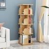 HOBIBA bookcases Rotating Bookshelf 360 Book Storage Rack Picture Book Rack Living Room Multi-Layer Shelf Black Walnut Display Corner Standing Bookshelf(Size:4 Layers (39 * 131cm)) view 2