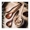 GLigeT Tablespoons Wooden Long Handle Spoon Household Soup Spoon Multi-model Color Handmade Spoon Serving Spoon (Color : 09), Dingzhebo2022 view 3
