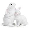 Hodao Happy Resin Bunny Decorations - Cute Rabbit Indoor Home Decor & Gifts (White Rabbit) view 1