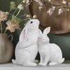 Hodao Happy Resin Bunny Decorations - Cute Rabbit Indoor Home Decor & Gifts (White Rabbit) view 3