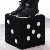 Comfortable Cubes Foot Stool, Simple Soft Warm Dice Design Stool Shoe Changing Foot Stools for Home Living Room Office Doorway Apartment(Black,L) view 2