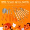 Halloween Pumpkin Carving Tools Professional Pumpkin Cutting Carving Supplies Tools Kit Stainless Steel Heavy Duty Sculpting Tool For Carving Pumpkin And Other Fruits, 8pcs view 2