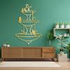 Fountain Metal Wall Art, Metal Birdbath Wall Art, Fountain Wall Decor, Garden Wall Decor, Waterfall Wall Art, Patio Wall Decor, Metal Minimalist Wall Art, Outdoor Metal Wall Art, Wall Hangings (30"x20" | 76x50.5 cm, Gold) view 1