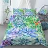Desert Plant Succulent Decoration Cacti Comforter Set Bed in A Bag 7PCS Succulents Bedding Set,includ 1 Fitted Sheet + 1 Comforter + 4 Pillow Shams + 1 Flat Sheet (B,Full-Bed in A Bag-7PCS) view 1