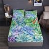 Desert Plant Succulent Decoration Cacti Comforter Set Bed in A Bag 7PCS Succulents Bedding Set,includ 1 Fitted Sheet + 1 Comforter + 4 Pillow Shams + 1 Flat Sheet (B,Full-Bed in A Bag-7PCS) view 2